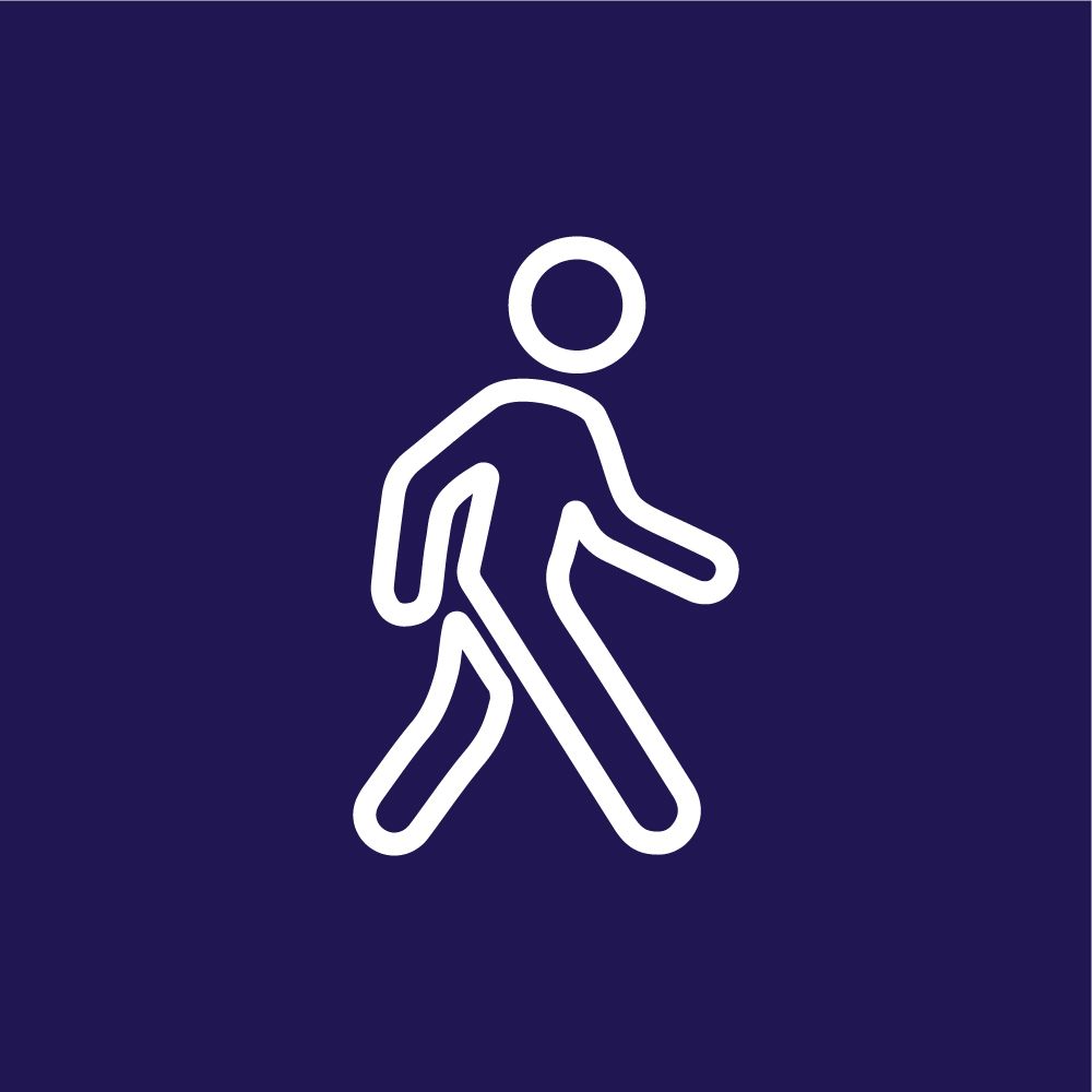 Icon walking man