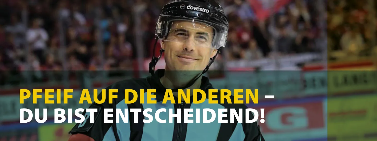 Bild mit Andreas Koch als Eishockey-Schiedsrichter.