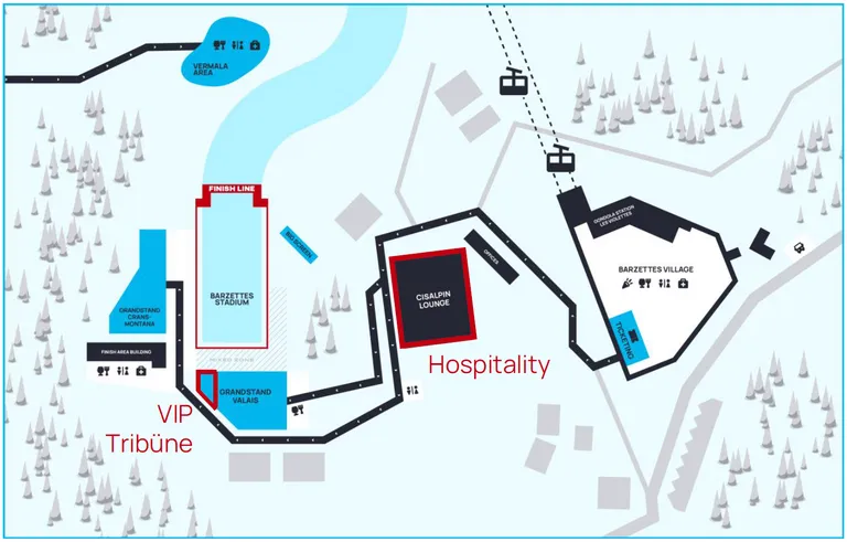 Crans-Montana Lageplan