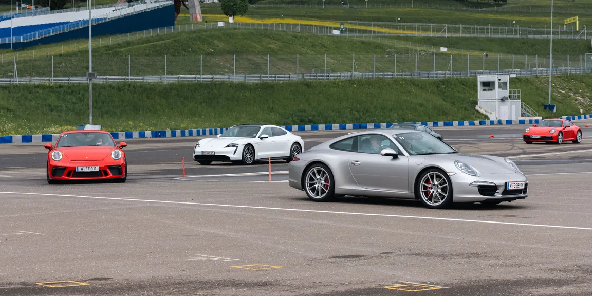 Porsche Fahrzeuge auf dem Red Bull Ring in Spielberg